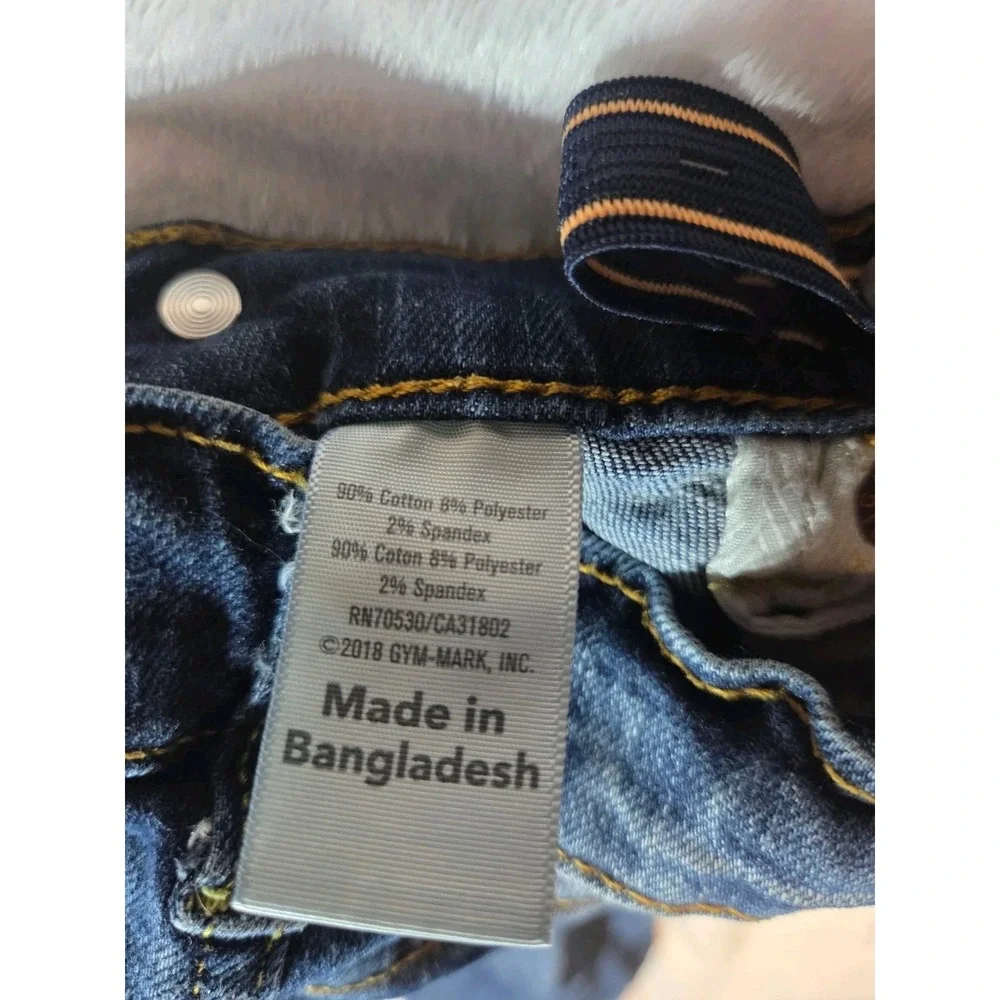 223 Gymboree Boys Straight Leg Jeans Size 8 Blue Stretch Denim Adjustable Waist